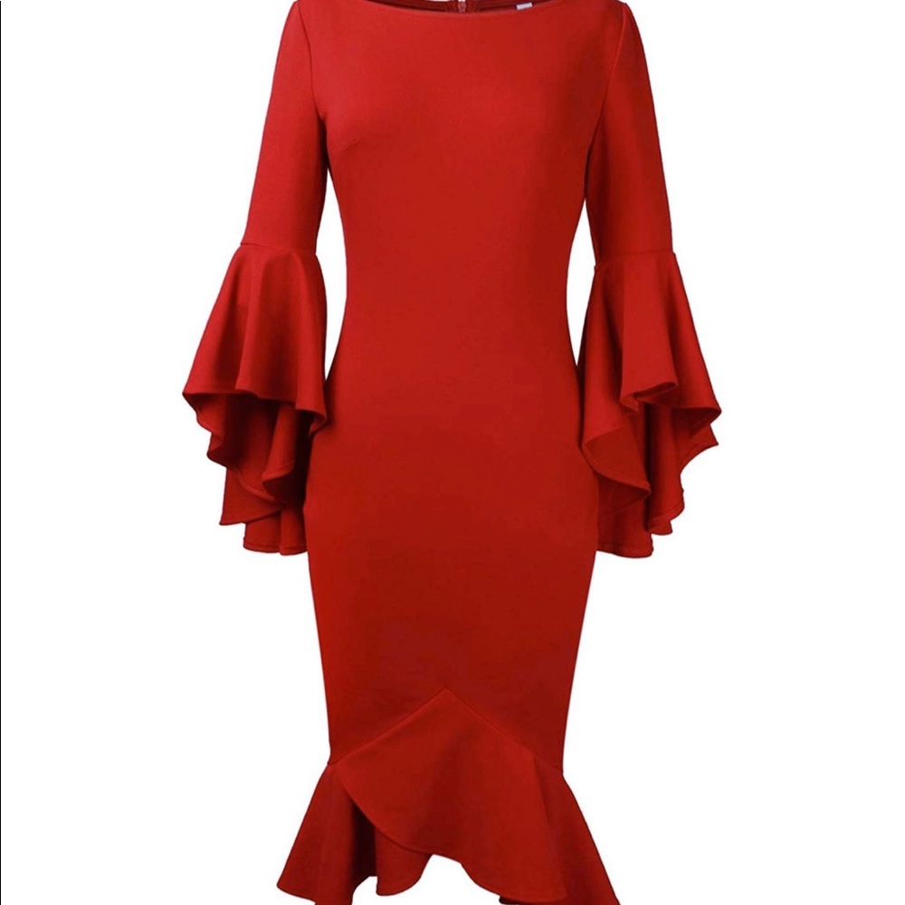 Red Cocktail Dress - Picture 2 of 4